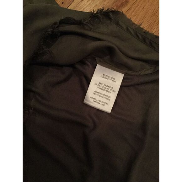 Helmut Lang tunic sleeveless silk top sz medium army green brown - Picture 9 of 9